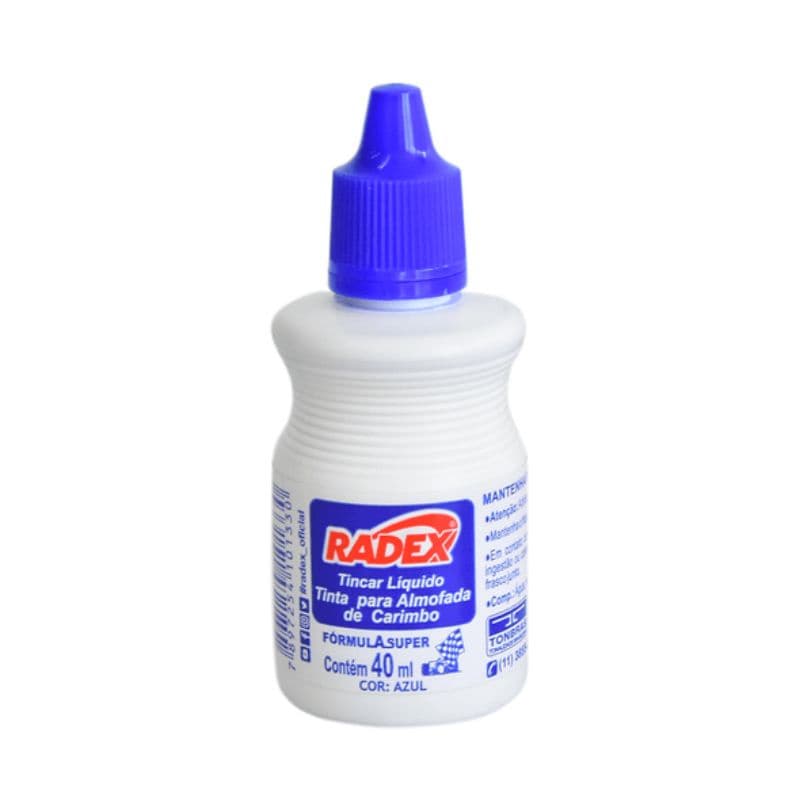 Tinta para Carimbo Azul - Radex
