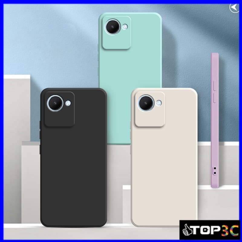 Capinha Realme C30S Capinha Realme C30 C35 C33 C17 7i C21 C21Y C25Y C11 Proteja A Câmera Cor Pura Antiqueda De Celular YT