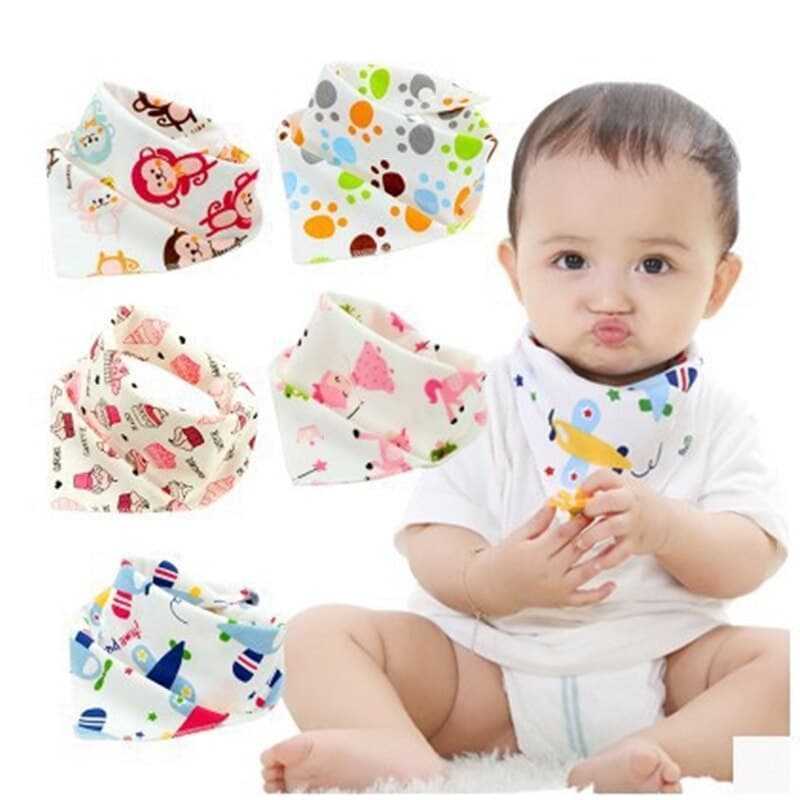 Kit 2 Babador Bandana Menino Menina com Regulagem Algodão Dupla Camada