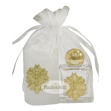 Kit Vidro + Vela Lembrancinha Divino Espirito Santo Lindo