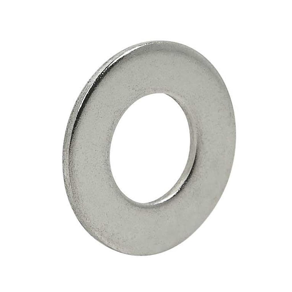 Arruela Lisa M6 Aço Carbono Zincado Branco - C/ 100 Unidades Para Parafusos e Porcas