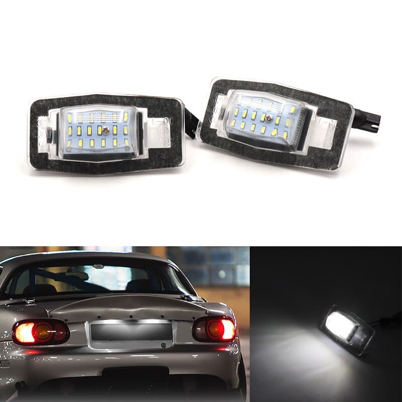 2020 Novo 2X 6000K Branco Carro LED Livre De Erros Número Lâmpada Luz Da Placa De Licença Para Mazda Miata MX-5 MPV