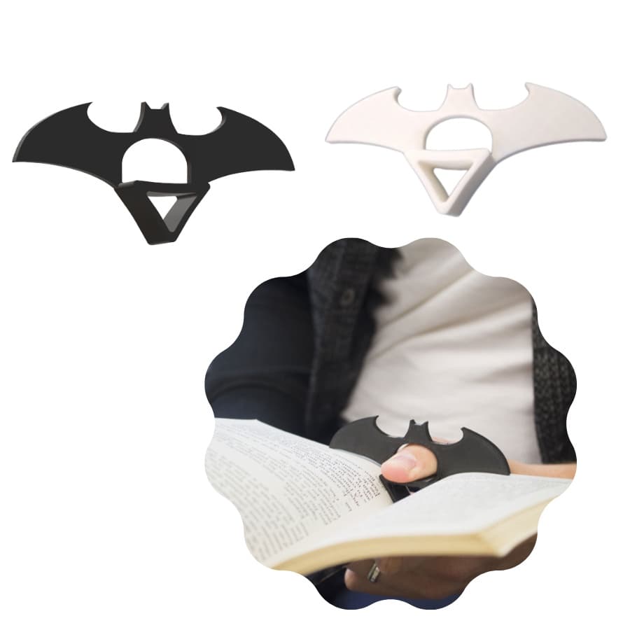 Kit 2 Apoio de Dedo para Leitura de Livro Batman - Suporte para Livro para Leitura com uma Mão