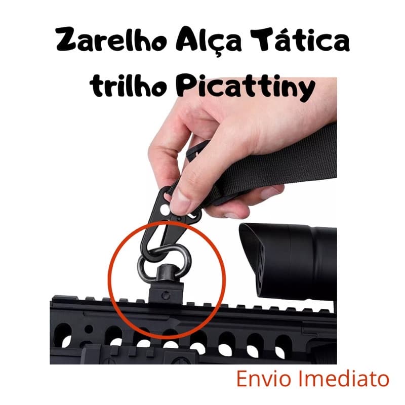 Zarelho alça para trilho com chave para instalação.