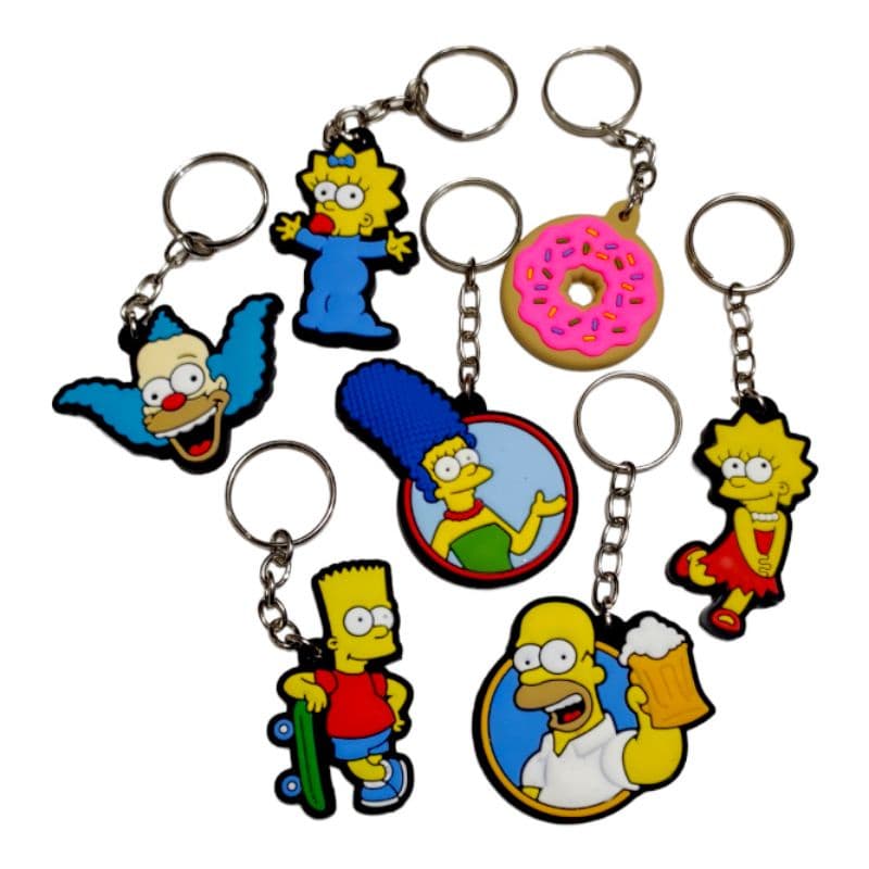 Chaveiros Emborrachados Geek Nerd Personagens Os Simpsons Em Alto Relevo Rosquinha Colecionável