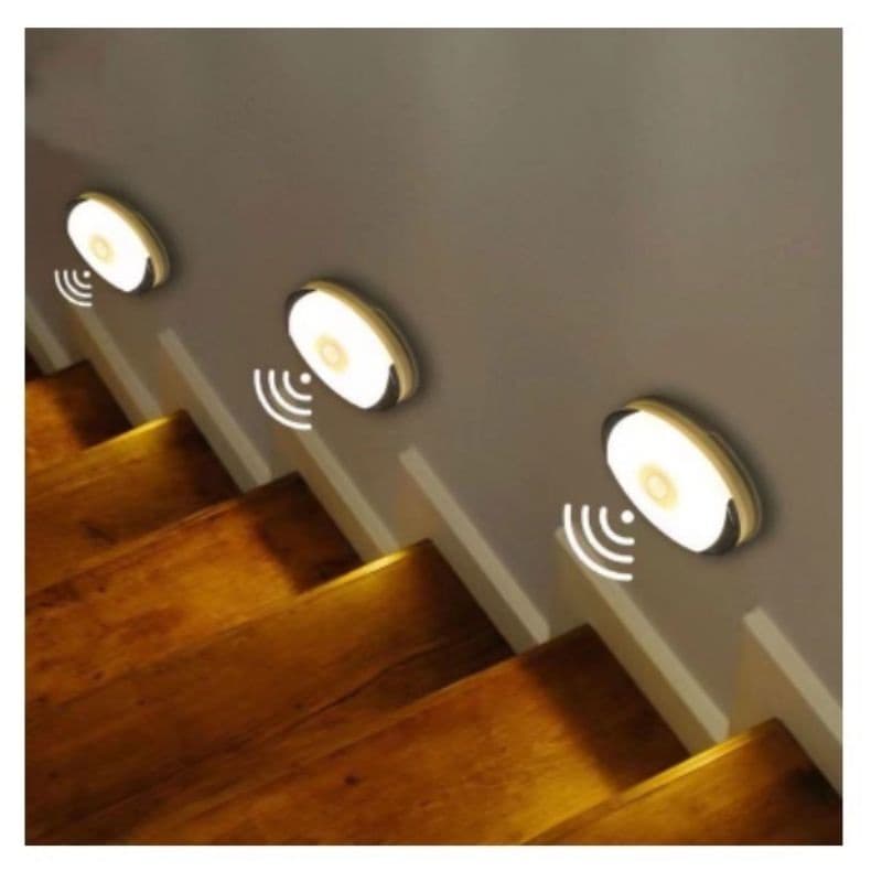Lampada com Sensor Touch De Movimento Led Noturna Inteligente Indução De Movimento Humano Usb Recarregável