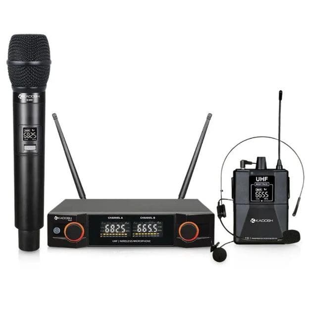 K402c- Microfone Kadosh S/fio Microfone + H.set + Case 48fq