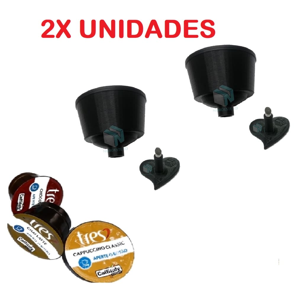 kit 2X Adaptador Capsulas Três Corações Para Maquina Dolce gusto - 2 Uni  junina