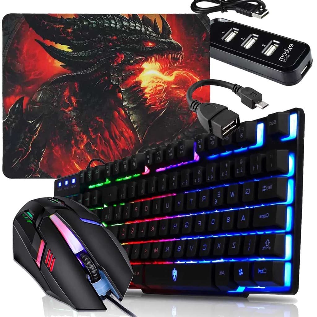 Kit Gamer Celular Mobilador Para Jogos Completo Iluminado