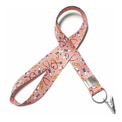 Cordão Personalizado Enfermagem C0068p Crachá Ou Chaveiro