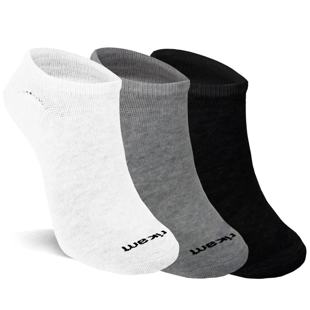 Kit 3 Pares Meia Sapatilha Soquete Cano Curto invisivel