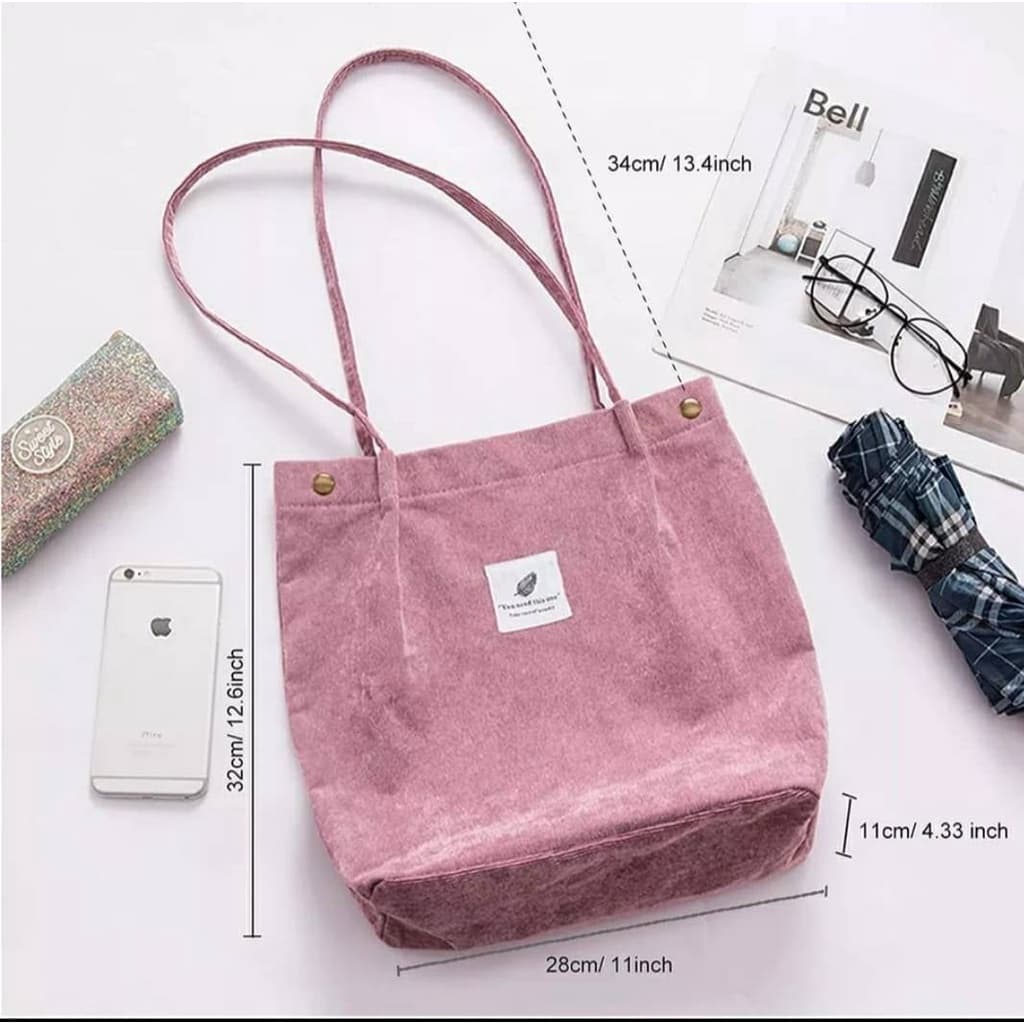 Bolsa Feminina De Ombro Lona Tecido Alça Regulável Moda
