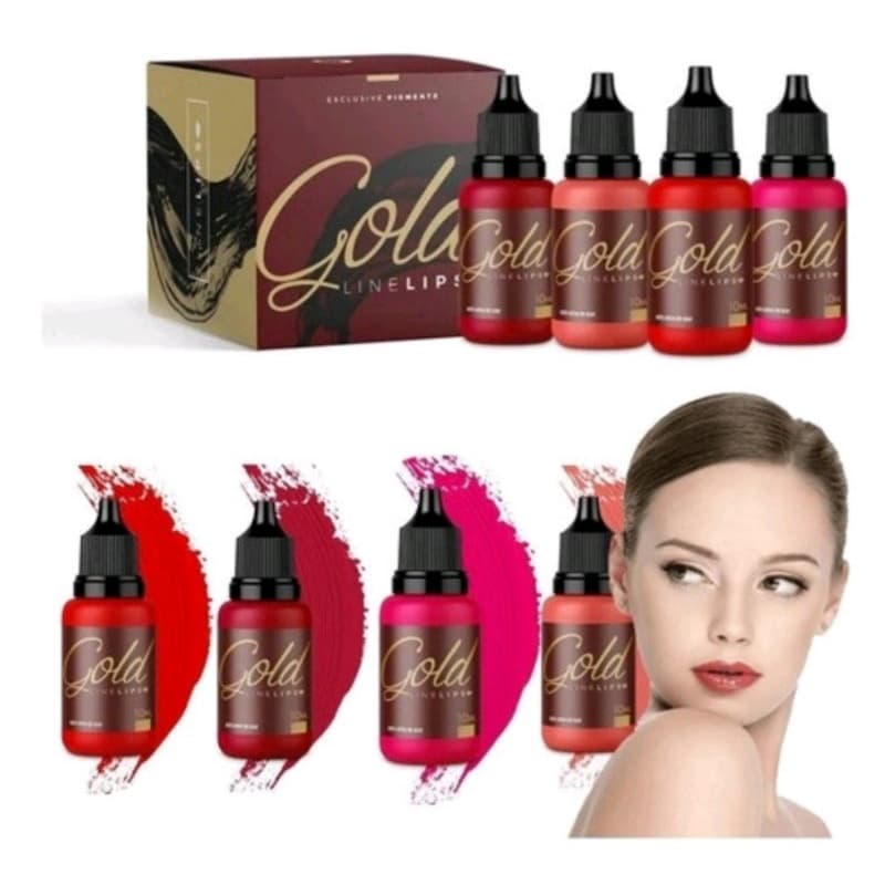 Kit de 4 Pigmentos para lábios, Mag Line lips 5ml