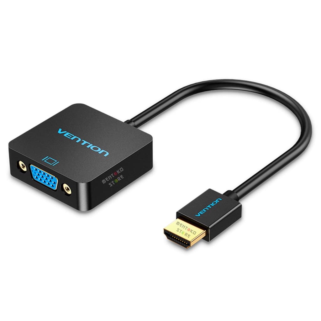 Cabo Conversor Adaptador HDMI Para VGA P2 Audio 15cm Vention