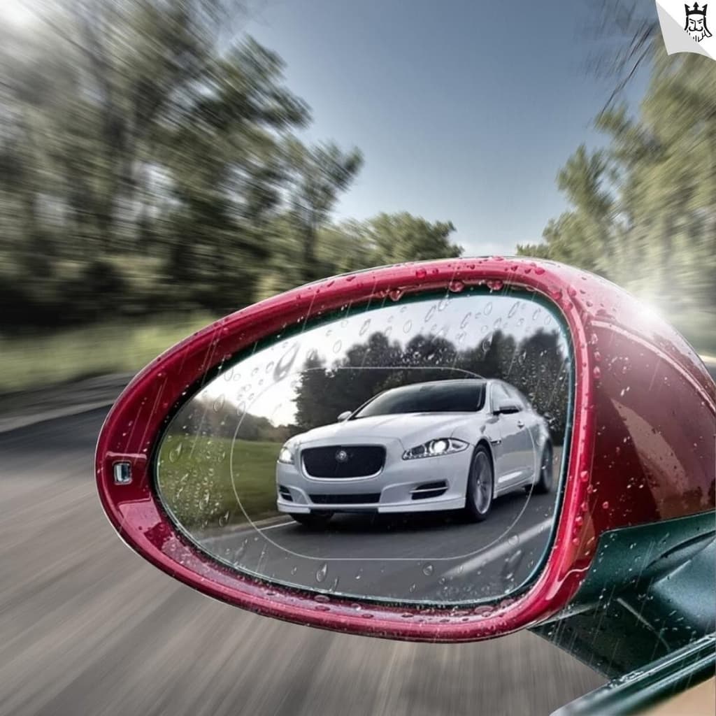 Película Anti Chuva Retrovisor Universal – Protege Visão em Dias de Chuva (Carro, Moto e Caminhão)