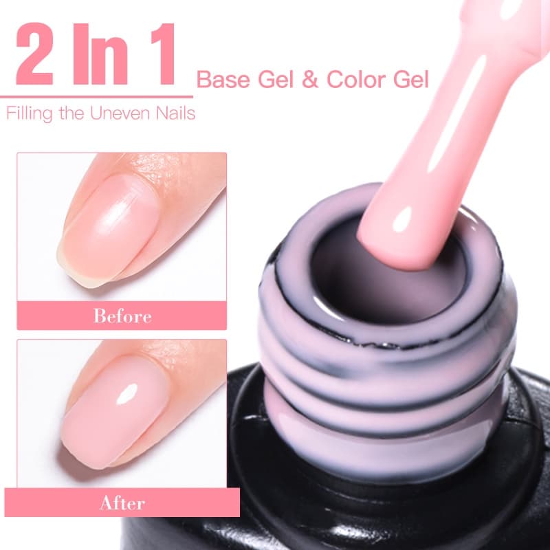 MTSSII 7ml Rosa Nu Base De Borracha Gel Polonês Nail Art Verniz Soak Off UV LED Manicure