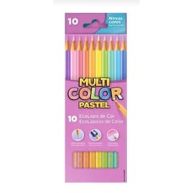 Lápis de Cor Ecolápis Multicolor 10 Cores – Tons Pastel Suaves e Sustentáveis | Faber-Castell