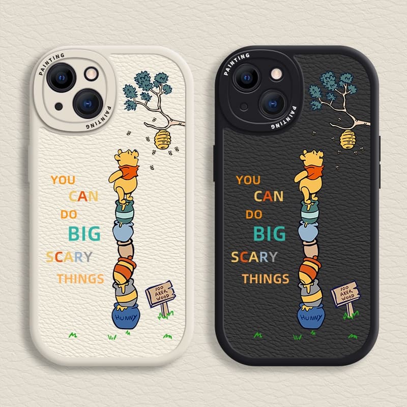 Capa iPhone Para 14/13/12/11 Promax Winnie Catches Bees Flexível 6/7/8 Plus/X/XR/Xs Max