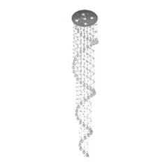 Lustre De Cristal Espiral Com 05 Lâmpadas Gu10 inclusas
