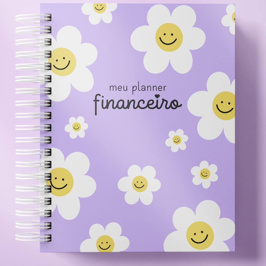 Planner Agenda Caderno Financeiro Permanente Calendário Flor