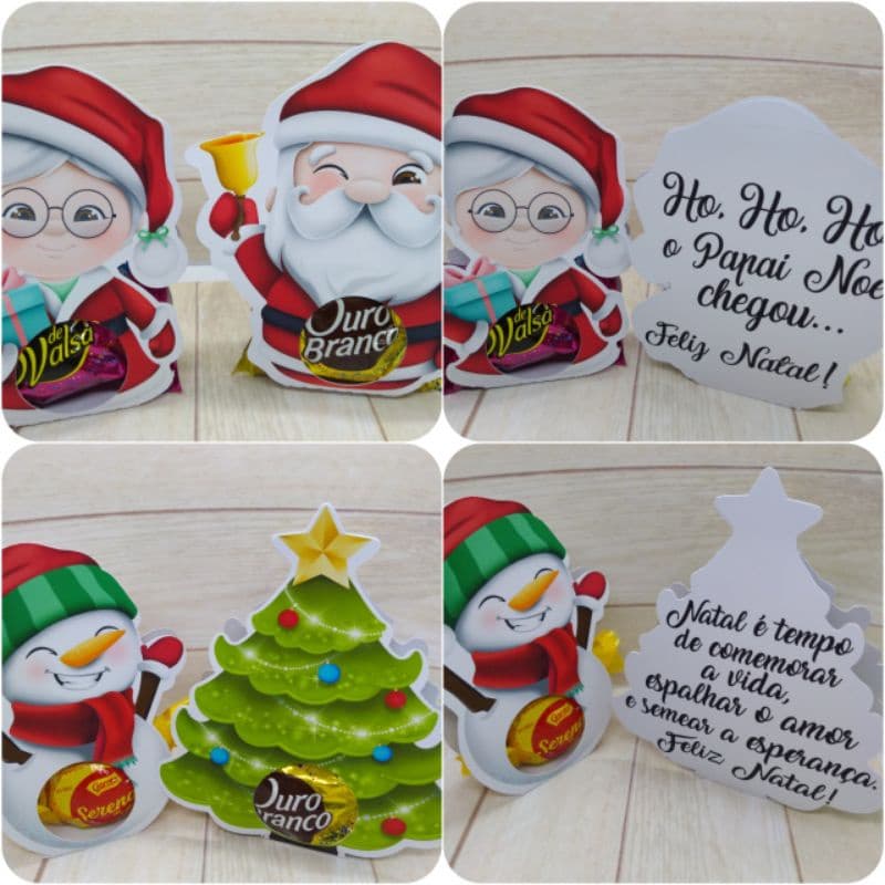 10 Porta Bombom de Natal Pegue e monte (sem bombom)