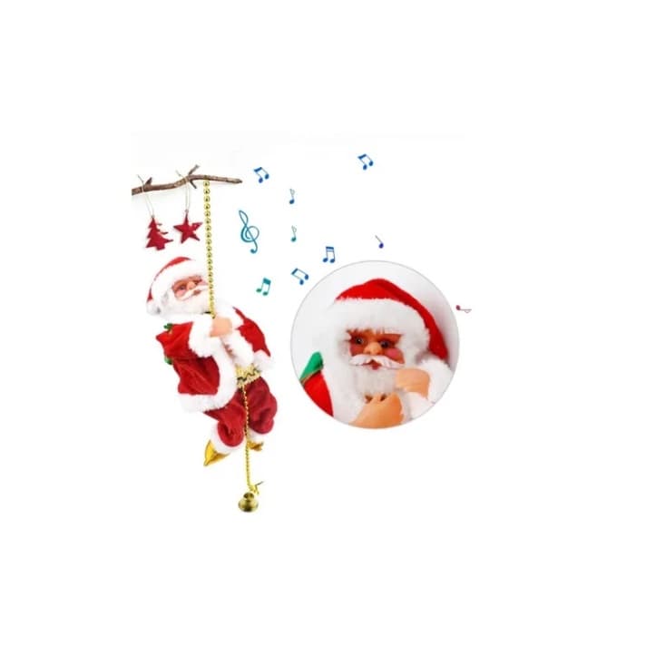 Boneco Papai Noel Sobe E Descer Musical Canta Movimento
