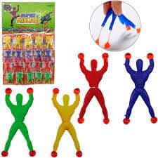 Boneco Ninja Gruda Parede Geleca Homem Aranha- cartela com 20 unidades