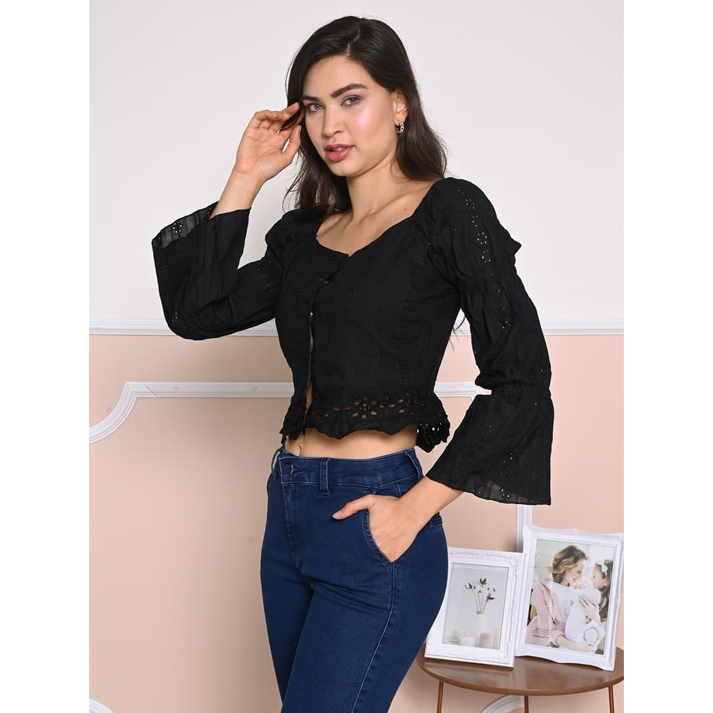 Blusa/crooped feminina,lese,manga longa princesa (AFS822/827)