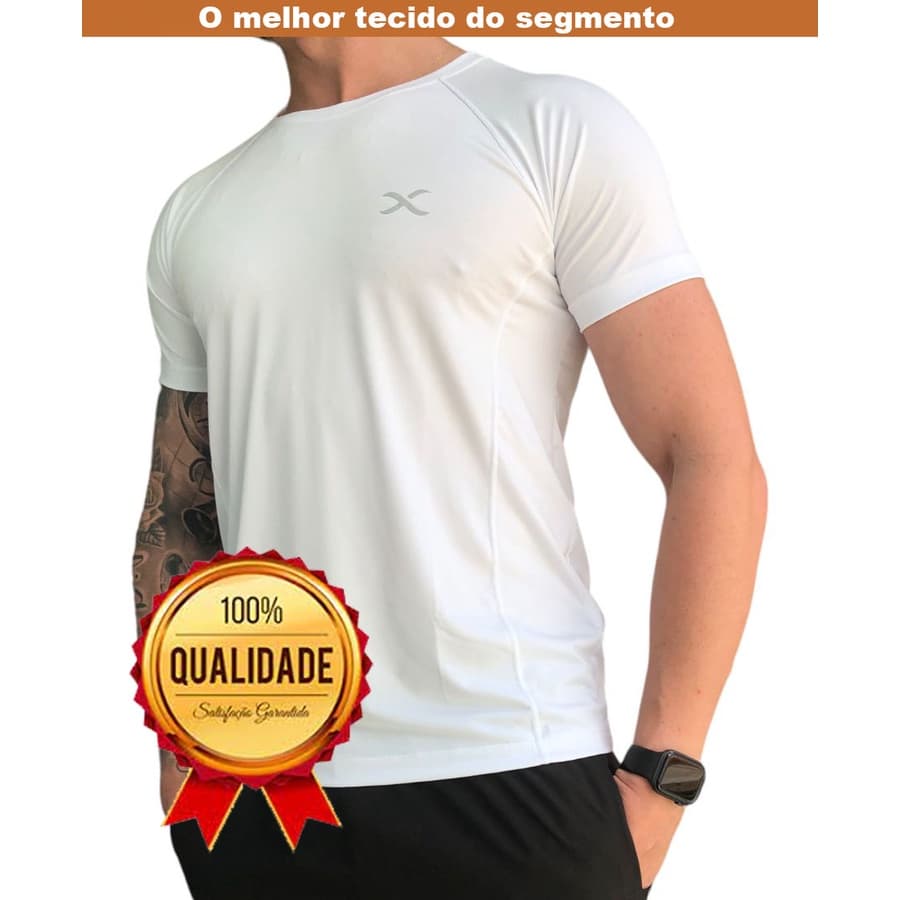 Kit com 2 Camisetas Dry fit Academia, tecido geladinho. Blusa de treino