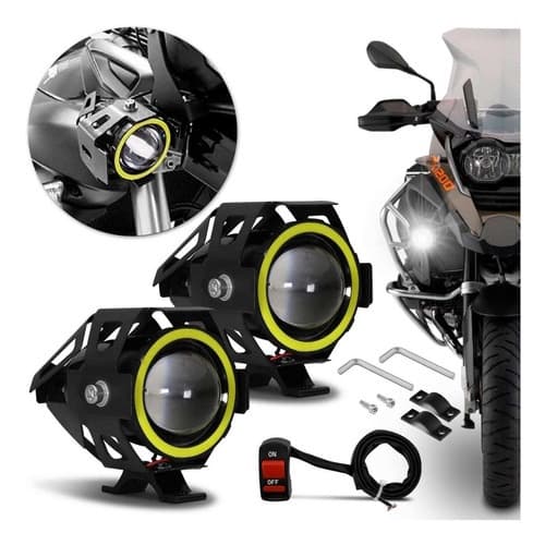 Farol Led Auxiliar Moto U7 Mini Milha Xre300 Nxrbroz125