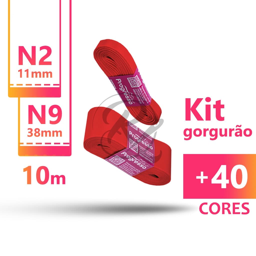Kit Gorgurão Progresso Nº 2 + Nº 9 - Escolha Sua Cor