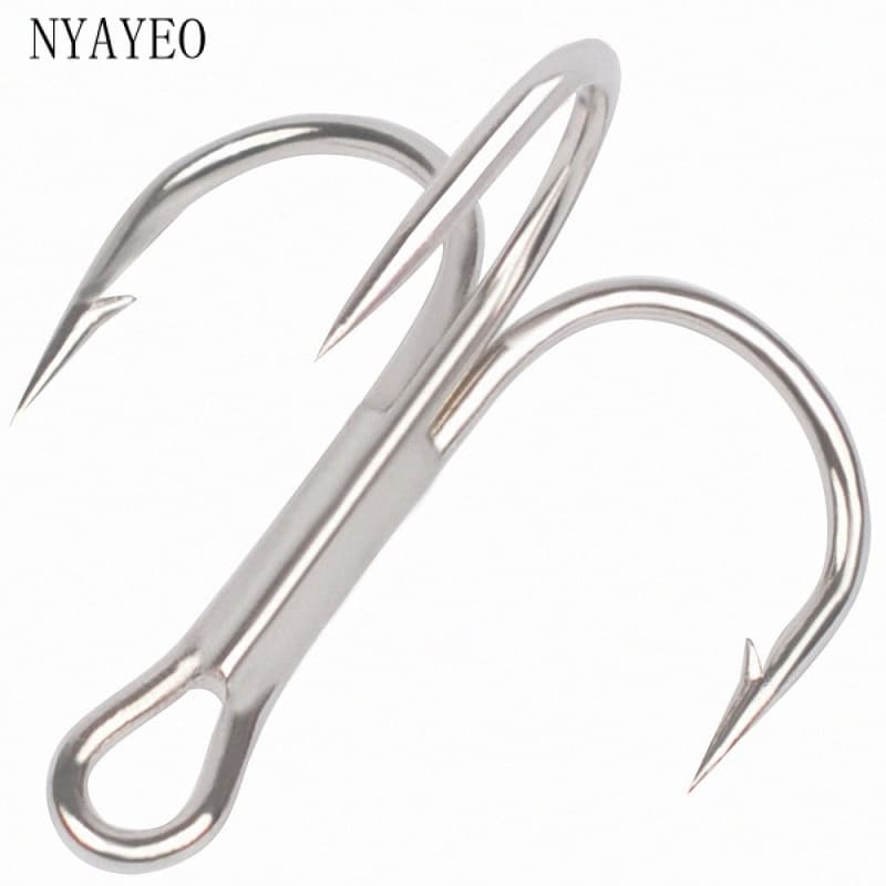 Anzóis De Pesca Afiados NYAYEO 50 Pcs Alto Carbono Sólidos Super 2/4/6/8/10/12/14 # Ganchos Faciais De Aço Chop Face