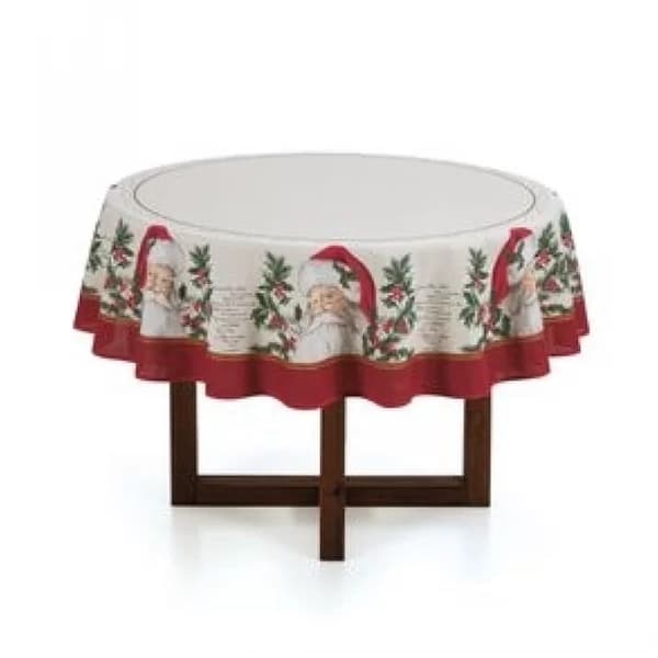 TOALHA DE MESA REDONDA NATAL KARSTEN 4 LUGARES NATALINA 160M