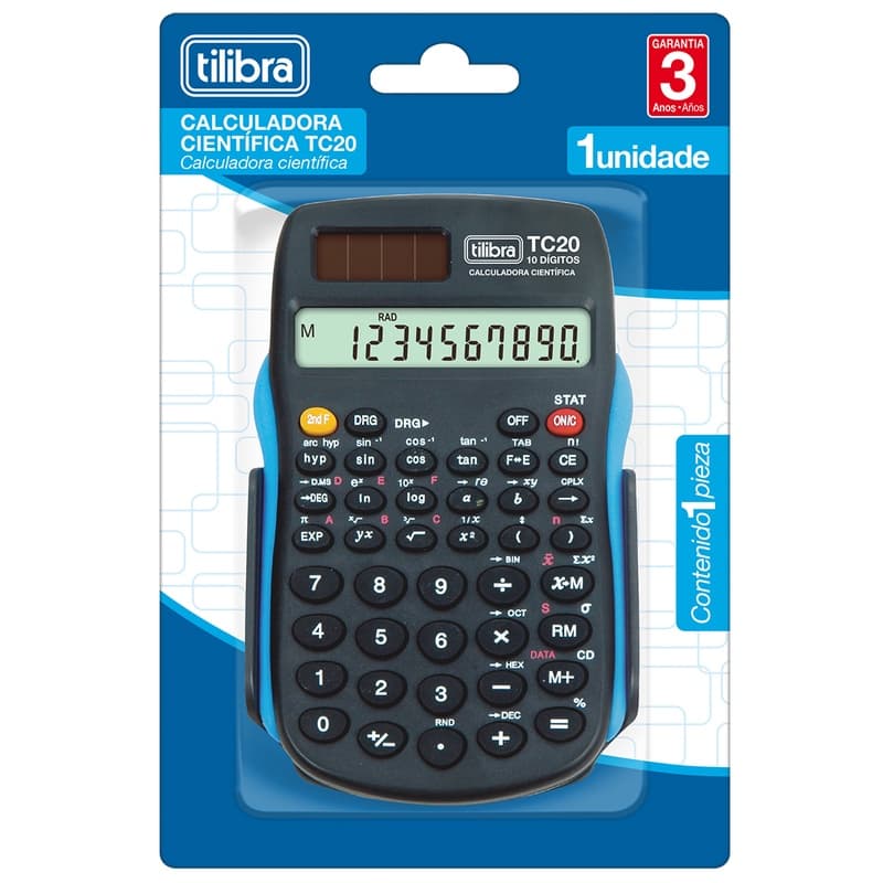 Calculadora Tilibra TC20 Científica Preta Plástica 10 Dígitos Ref: 304735