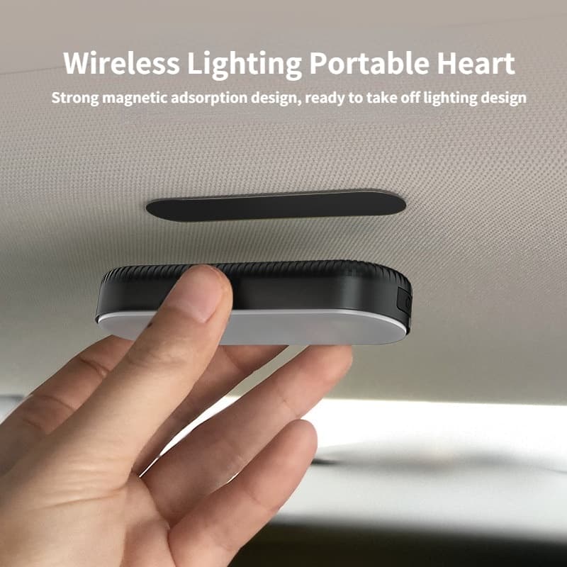 Luz de leitura de carro recarregável controle remoto sem fio atmosfera magnética LED carro estiloso luz noturna interior luz de teto