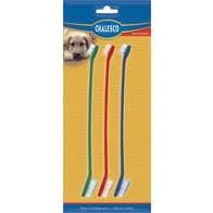 Escovas de dente para cachorro e gato Chalesco 3 unidades Dupla cabo longo Colorida