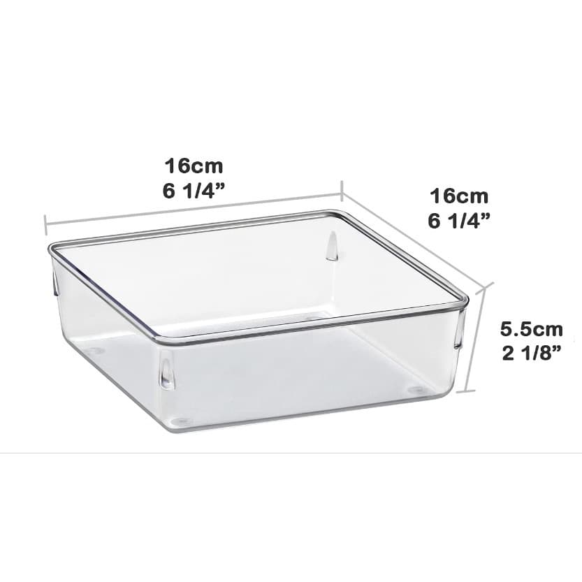 Organizadores Multiuso Modular para Gavetas, Armários, maquiagem ,Geladeiras, Pote Acrílico Cristal acrimet