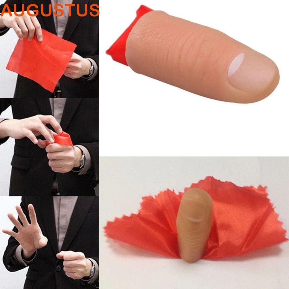 AUGUSTUS Truques Mágicos De Dedo Kid s Professional Red Silk Close-Up Magic Props Scarf Desapper