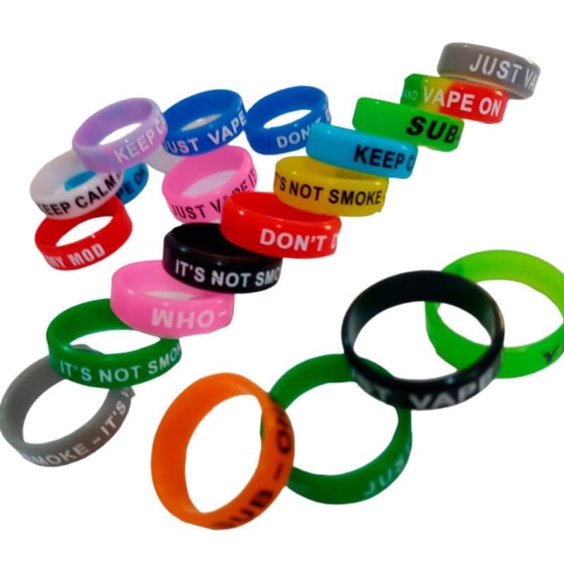 2 Band Protetora Anel De Silicone Flexível Colorido 22mm x 7mm