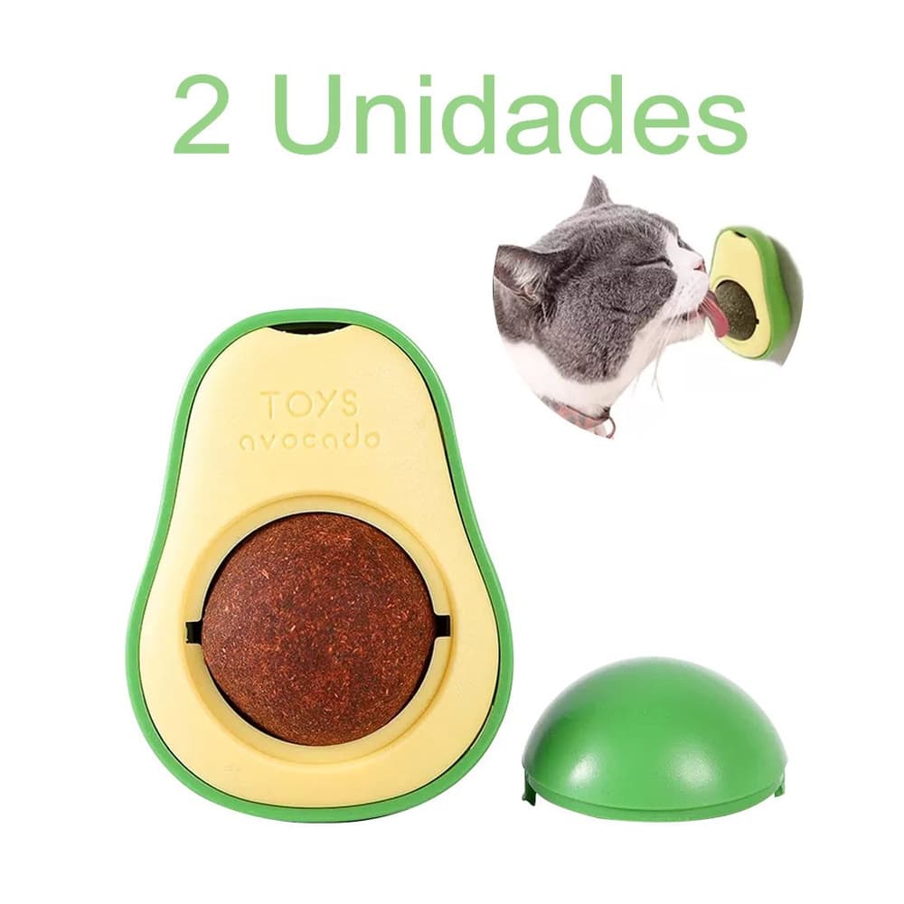Kit 2 - Brinquedo Abacate Para Gatos Com Erva Catnip Gato - Natural