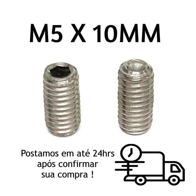 Parafuso Allen Sem Cabeça M5 X 10mm Inox