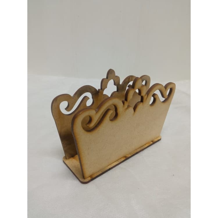 Porta Guardanapo - Vazado Arabesco - 8,5 A X 4 L X 12 C - Em mdf 3mm cru
