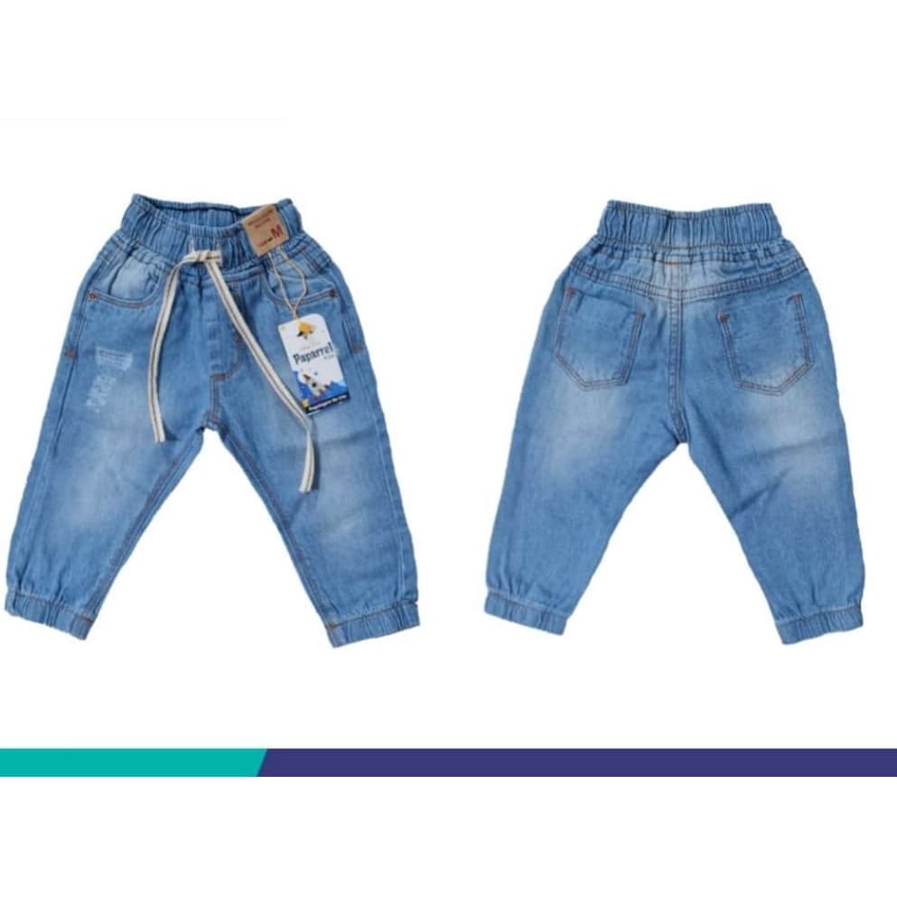 CALÇA  JOGGER BABY JEANS CONFORT P-G MENINO