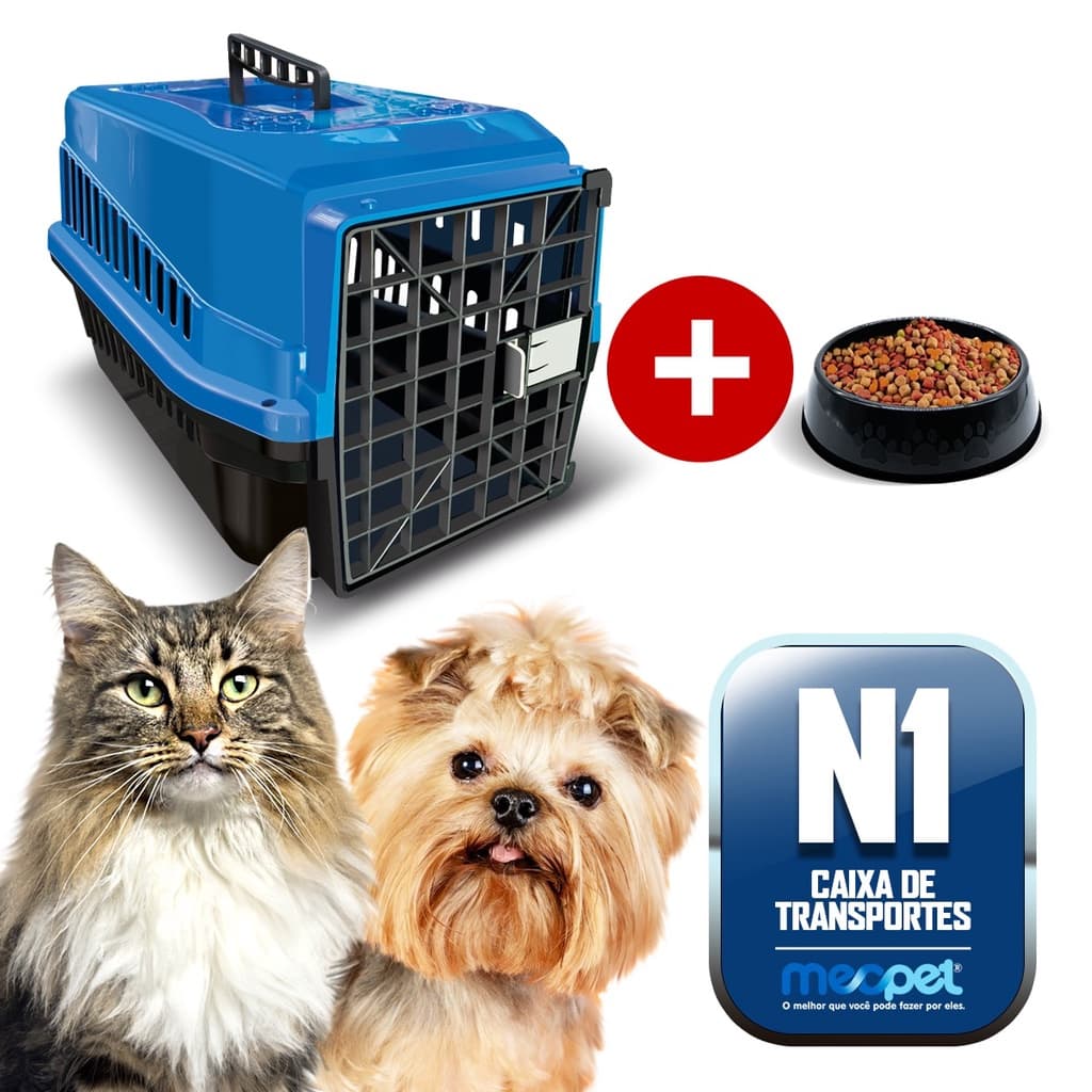 MecPet Caixa De Transporte Numero 1 para Pequeno Porte MEC Color Produto Novo
