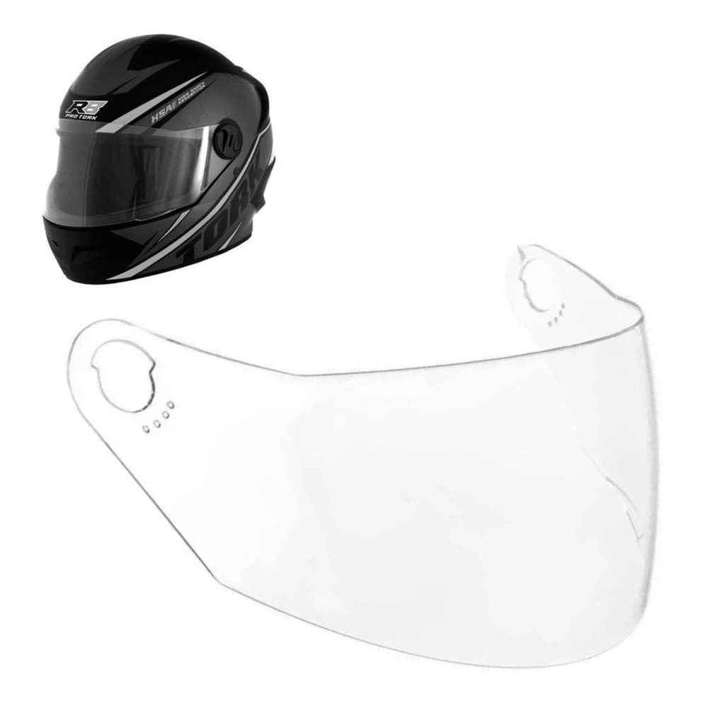 Viseira Cristal Pro Tork R8, New Liberty 4 E 5 Cristal Fume
