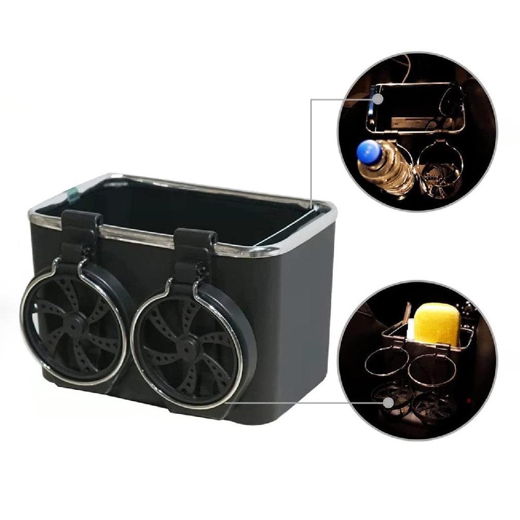 Organizador Porta Objetos Para Carro Bolso Com Porta Copos Retrátil Porta Trecos