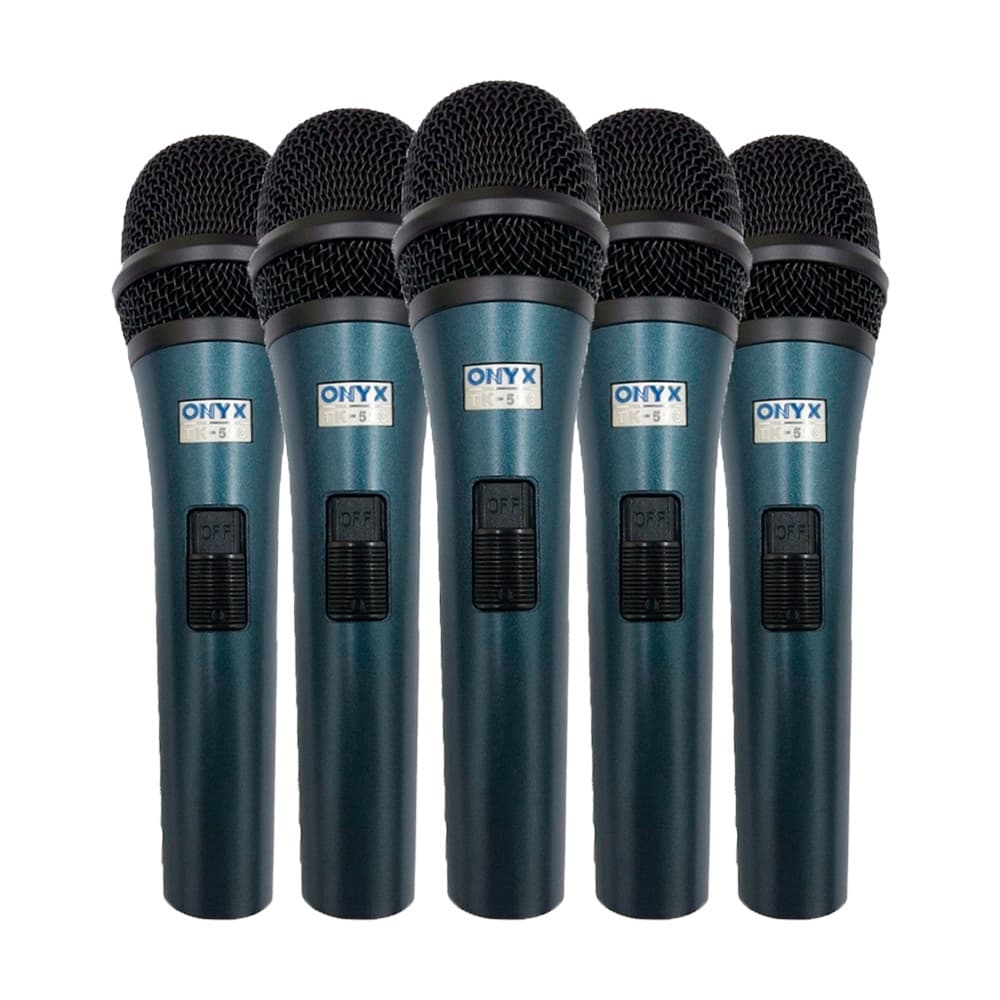 Kit 5 Microfones Dinâmico com Fio TK 51C Onyx