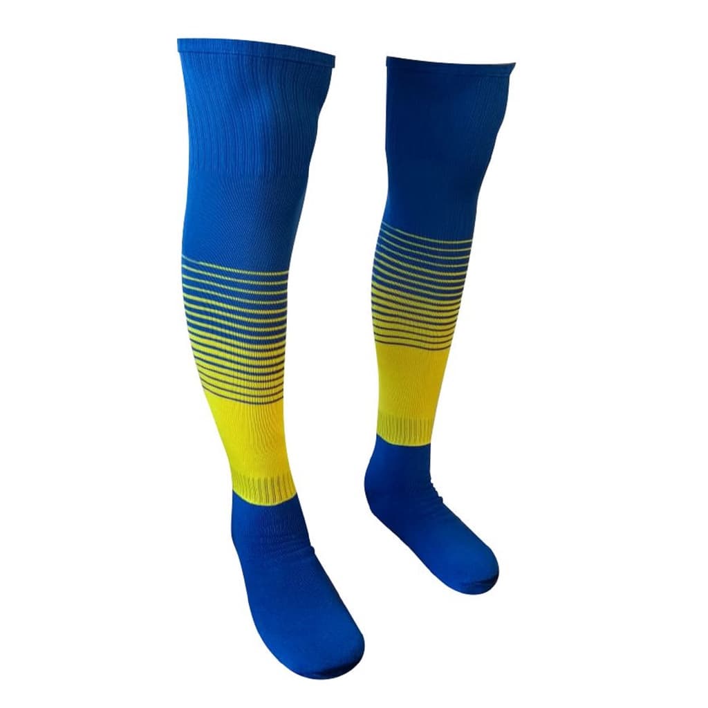 MEIÃO DEGRADE AZUL ROYAL COM AMARELO 20 PARES