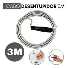 Desentupidor C/ Mola - Tufão I 3M - Pias, Ralos, Tanques, Saída de Lavadoras
