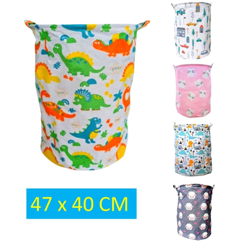 Cesto Organizador Infantil Brinquedo Roupa Suja Dobrável 60L Multiuso